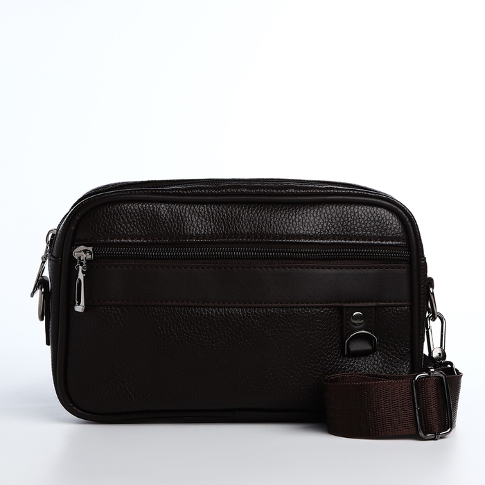 Сумка мужская через плечо, искусственная кожа, цвет коричневый Сумка мужская через плечо, искусственная кожа, цвет коричневый