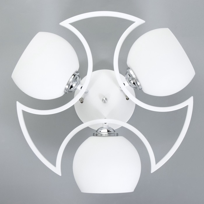 Люстра 2781/3 E27 40Вт бело-хромовый 49х49х25 см BayerLux Люстра 2781/3 E27 40Вт бело-хромовый 49х49х25 см BayerLux