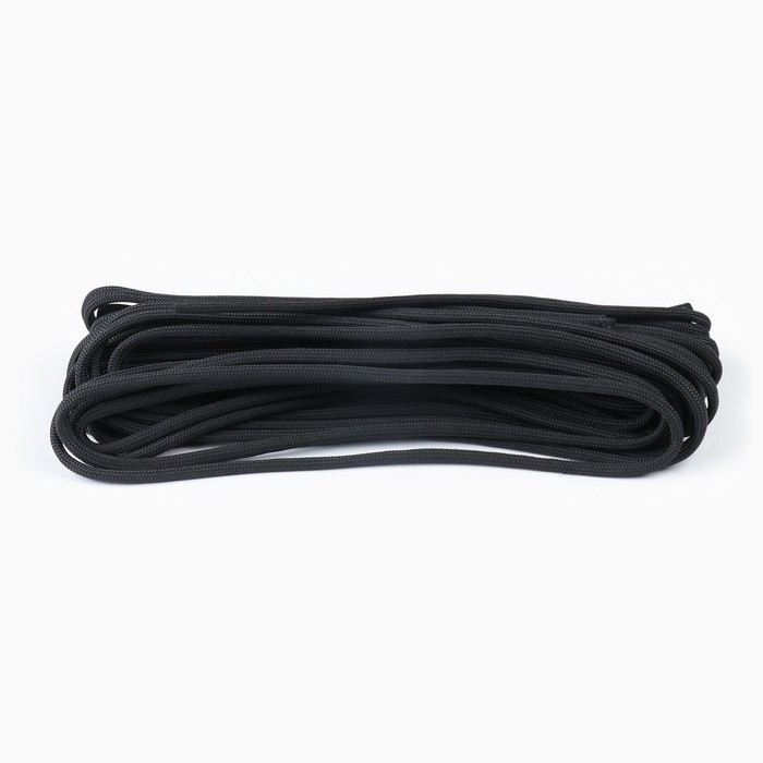 Паракорд для выживания 550, с леской, фитилем, черный, d - 4 мм, 10 м