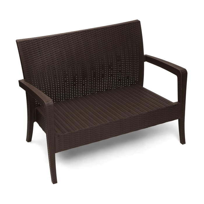 Диван Диван "RATTAN Ola Dom" коричневый, 128 х 77 х 89 см