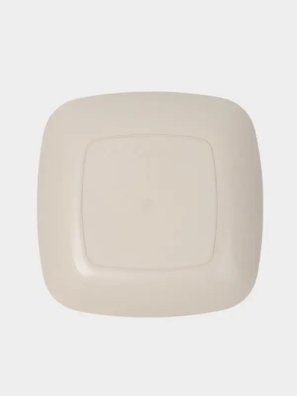 Тарелка Альтернатива &laquo;Квадро&raquo;, 22&times;22 см, пластик, белая, бежевая