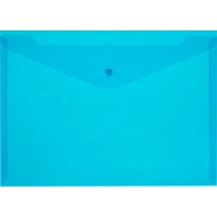 Папка-конверт на кнопке А4 КНК 180 синий прз. 10шт/уп