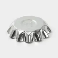 Форма для выпечки печенья, d=10.1 см, h=2.5 см, жесть, серебристая