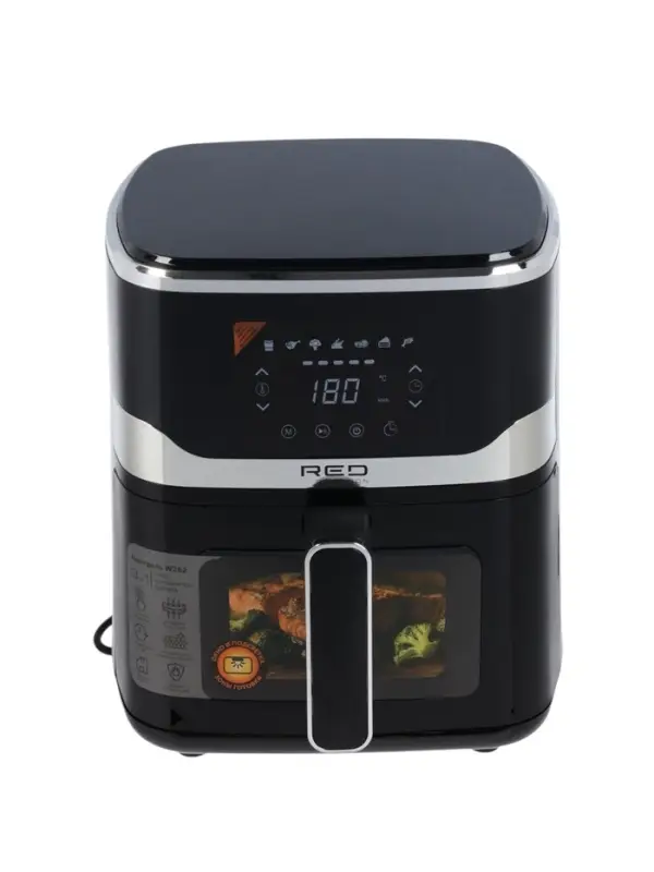 Аэрогриль RED SOLUTION W262, 1500 Вт, 5 л, 80-200°С, 7 программ, сенсорное управление, чёрный