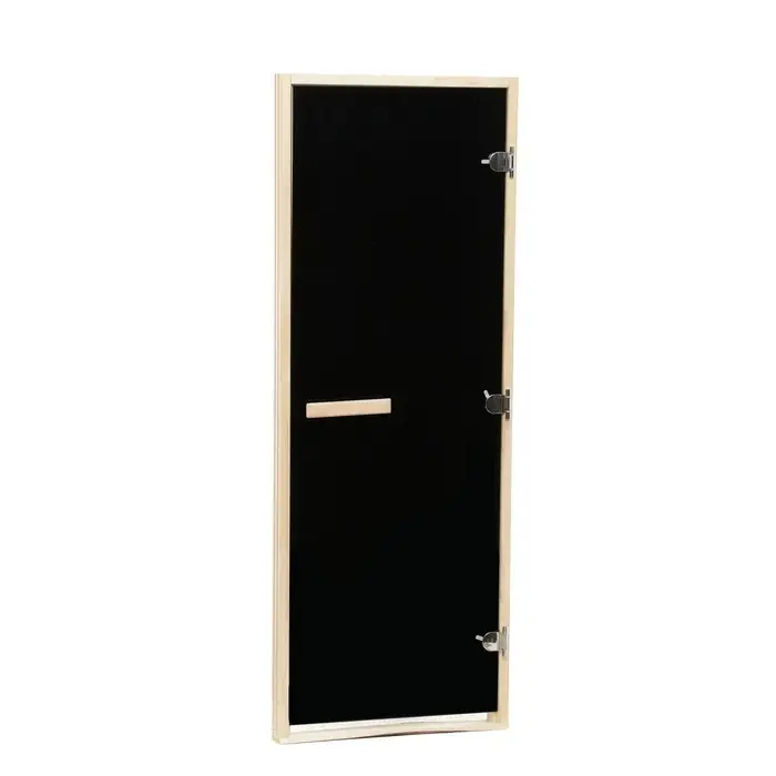 Дверь для бани и сауны «Блэк», 180×70 см по коробке, липа, чёрное стекло Дверь для бани и сауны «Блэк», 180×70 см по коробке, липа, чёрное стекло