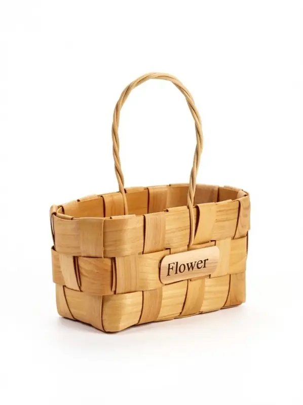 Корзина плетёная для хранения, 17&times;10&times;9 см, ручка h=9.5 см, секвойя