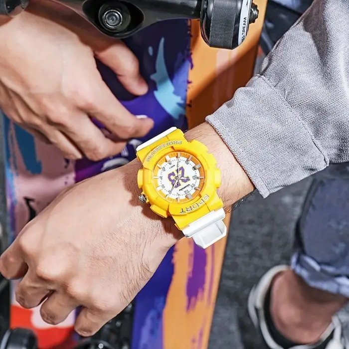 Часы наручные мужские, d=5 см, пластик, 3 ATM