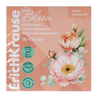 Блок с липким краем бумажный 75х75 мм, ErichKrause "Pastel Bloom", 400 листов, 4 цвета
