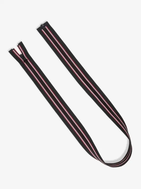 Молния &laquo;Трактор&raquo;, №5, разъёмная, замок автомат, 80 см, чёрная, красная, белая