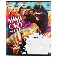 Тетрадь 12 листов, в клетку, ErichKrause Dino Art, МИКС