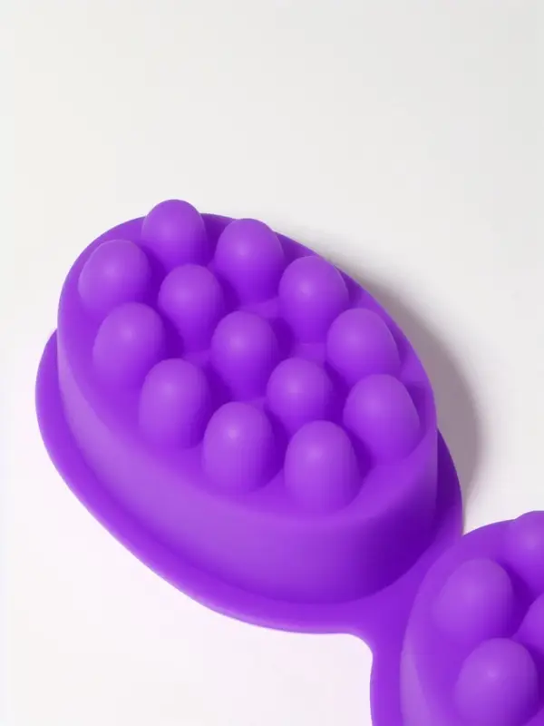 Форма для льда, для массажа головы, 2 шт., 8.3&times;6&times;3.7 см, силиконовая, сиреневая