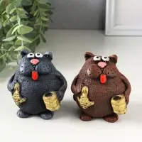 Фигурка &laquo;Кот с кружкой&raquo;, 7&times;5.5&times;6.5 см, МИКС