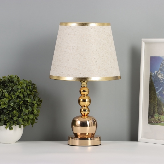 Лампа настольная Лампа настольная "Формула" 1х40Вт Е27 золото 22х22х36см