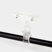 Ценникодержатель с зажимом, d=2 см, 8&times;2.7&times;10.6 см, прозрачный