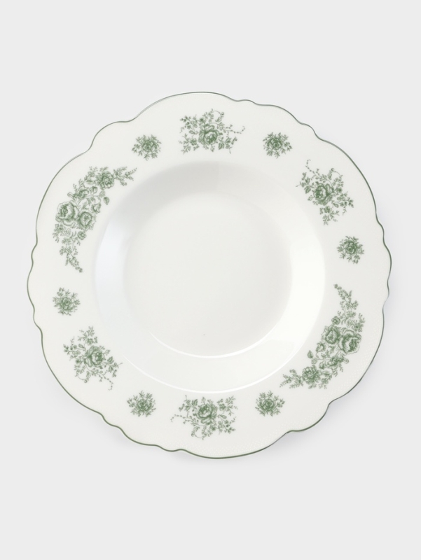 Тарелка глубокая WY Emerald Essence, d=21.5 см, фарфор, белая Тарелка глубокая WY Emerald Essence, d=21.5 см, фарфор, белая