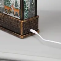 Светодиодная фигура &laquo;Олени в лесу&raquo; 14&times;24&times;8 см, пластик, от батареек ААх3, USB, свечение тёплое белое