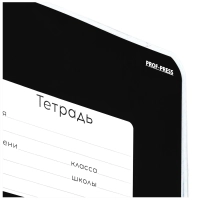 Тетрадь КЛЕТКА 24л. КЛАССИКА (ЧЁРНАЯ) цвет.мелов.обл 24-9155