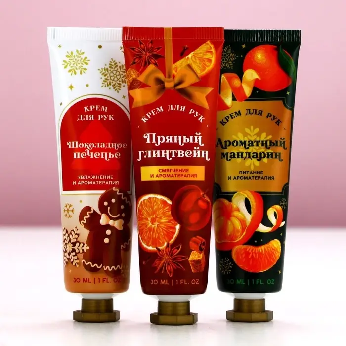 Подарочный набор новогодний женский &laquo;Тепла!&raquo;, крем для рук, 3&times;30 мл, Чистое счастье