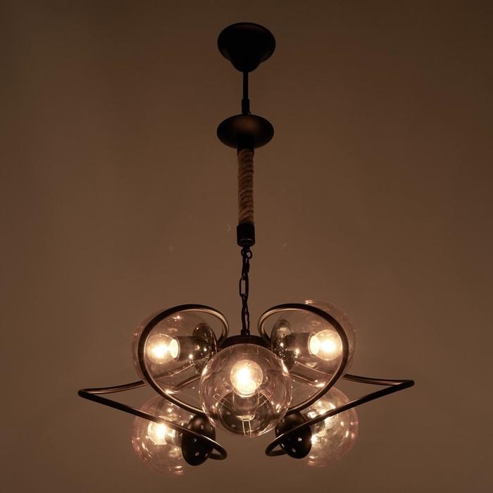 Люстра 85220/6 E27 40Вт черный 52х52х53-83 см BayerLux