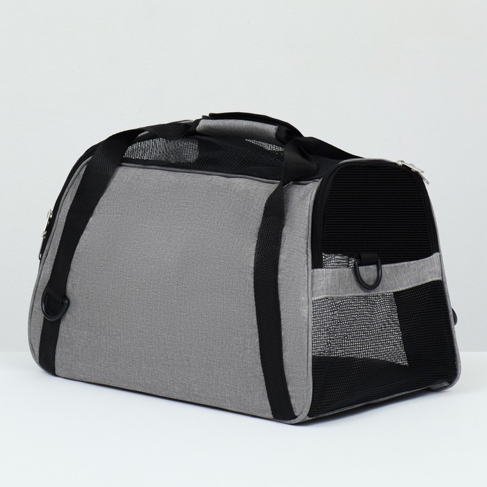 Сумка-переноска сетчатая, 48 х 26 х 28 см, серая Сумка-переноска сетчатая, 48 х 26 х 28 см, серая