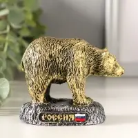Сувенир Медведь Россия большой, 7х8,5х4,5см