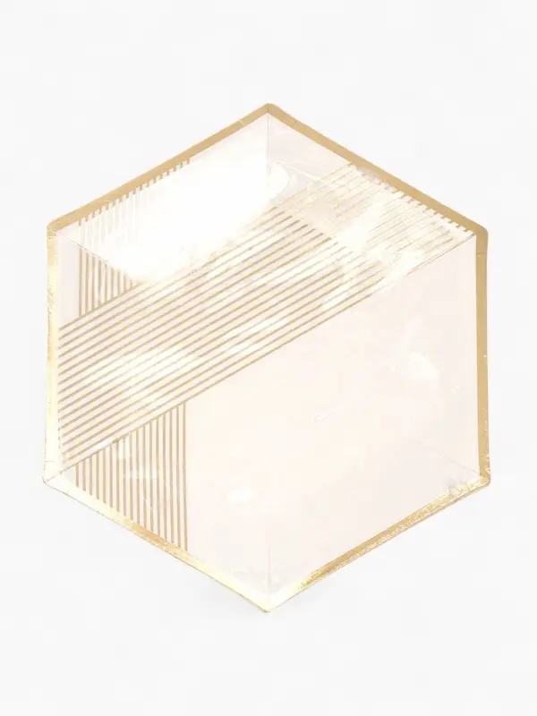 Набор тарелок белый с золотом 23 см. (10 шт) Набор тарелок белый с золотом 23 см. (10 шт)