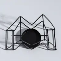 Подсвечник металлический на 4 свечи TAKE IT EASY, Home, 13.5&times;42 см, чёрный