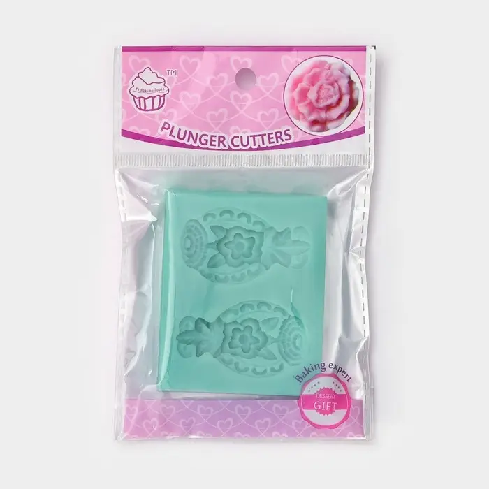 Молд для заливки &laquo;Гавайский ананас&raquo;, силикон, 2 ячейки, 7.5&times;6 см, зелёная