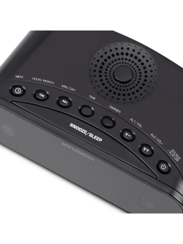 Радиобудильник H-RCL221 черный LCD подсв белая часы цифровые