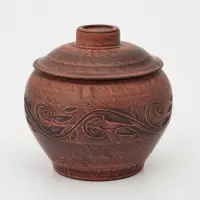 Горшок для жаркого &laquo;Вьюнок&raquo;, 700 мл, 13&times;13 см, красная глина