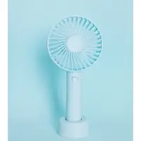 Вентилятор ручной Luazon LOF-02, портативный, 3 скорости, на аккумуляторе, 800 мАч, бирюзовый