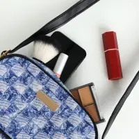 Сумка женская кросс-боди на молнии, 20.5&times;6.5&times;11.5 см, в клетку, синяя