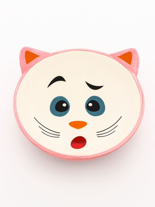 Миска керамическая овальная «Кошачья мордочка» 200 мл 14 х 14 х 6,5 см, розовая Миска керамическая овальная «Кошачья мордочка» 200 мл 14 х 14 х 6,5 см, розовая