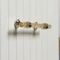 Ручка-скоба CAPPIO PK106, м/о 96 мм, d=12 мм, пластик, цвет прозрачно-золотой/золото