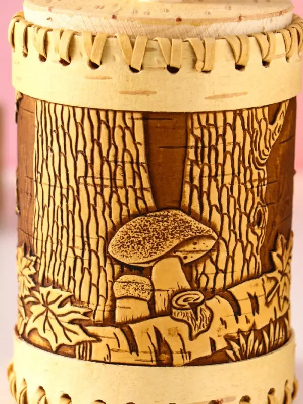 Туес шитый Туес шитый "Осень" , D9 смхH(с хватком)14см, береста