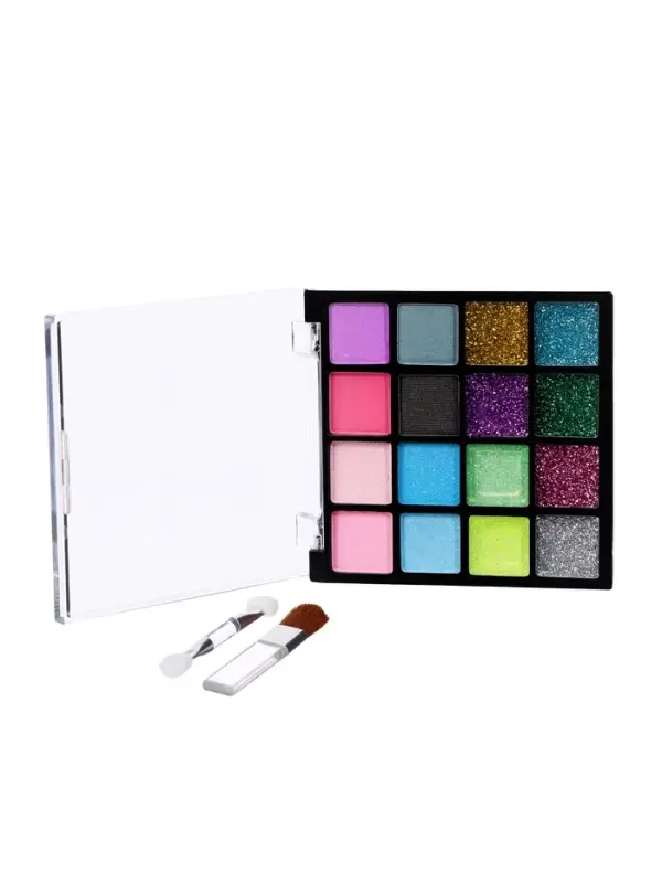 Набор косметики для девочки: тени, кисть, аппликатор