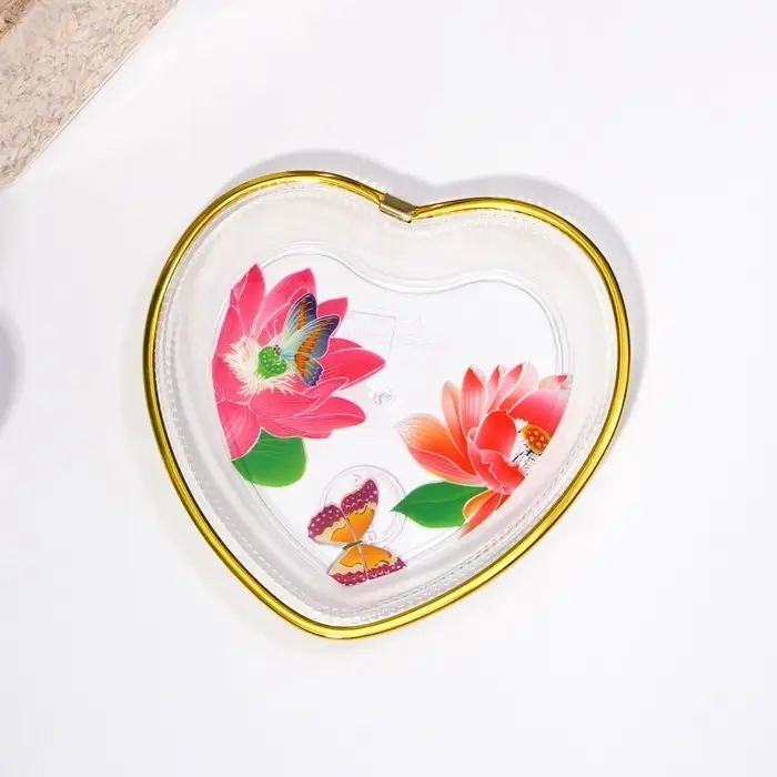 Блюдо фигурное Доляна «Сердце», 16,5×16,5 см, рисунок МИКС Блюдо фигурное Доляна «Сердце», 16,5×16,5 см, рисунок МИКС