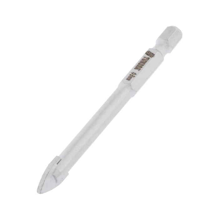 Сверло по керамике твердосплавное ТУНДРА, шестигранный хвостовик, 8 мм Сверло по керамике твердосплавное ТУНДРА, шестигранный хвостовик, 8 мм