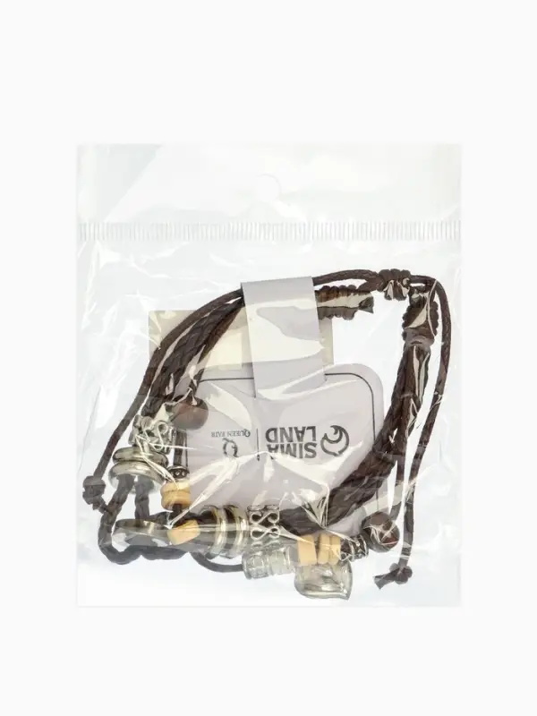 Браслет кожаный с подвеской &laquo;Сердце с розой&raquo;, d=8 см, коричневый