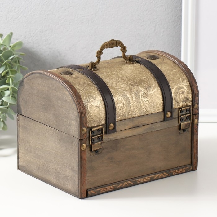 Шкатулка сундук дерево "Делфина" 20х15х15,5 см