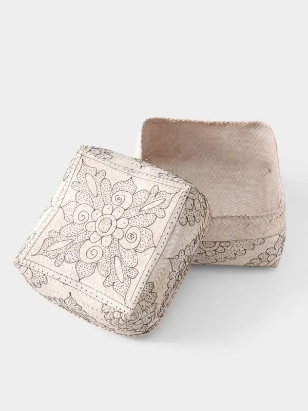 Корзинка плетёная &laquo;Бонтанг&raquo;, 30&times;30&times;18.5 см, бамбук, светлая