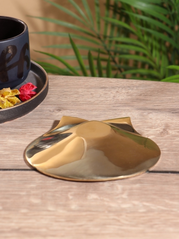 Подставка под мелочи Подставка под мелочи "Морская" латунь с перламутром 13х11,5х2 см