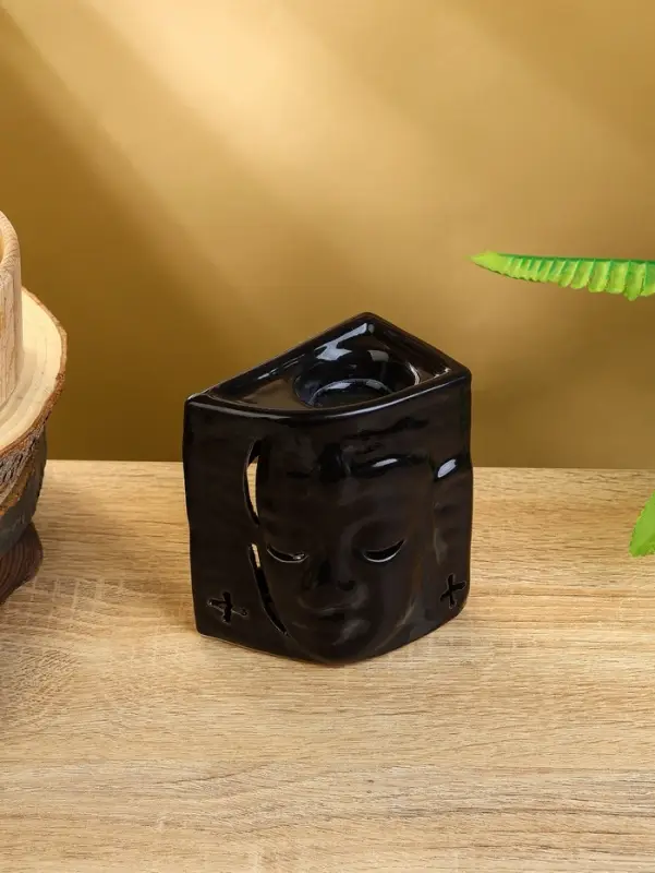 Аромалампа «Маска», 11×9×6 см, керамика, тёмно-коричневая