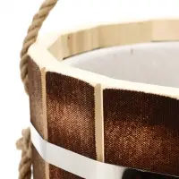 Ведро из липы, 15л,  пластиковая вставка, ручка-веревка "Добрыня"