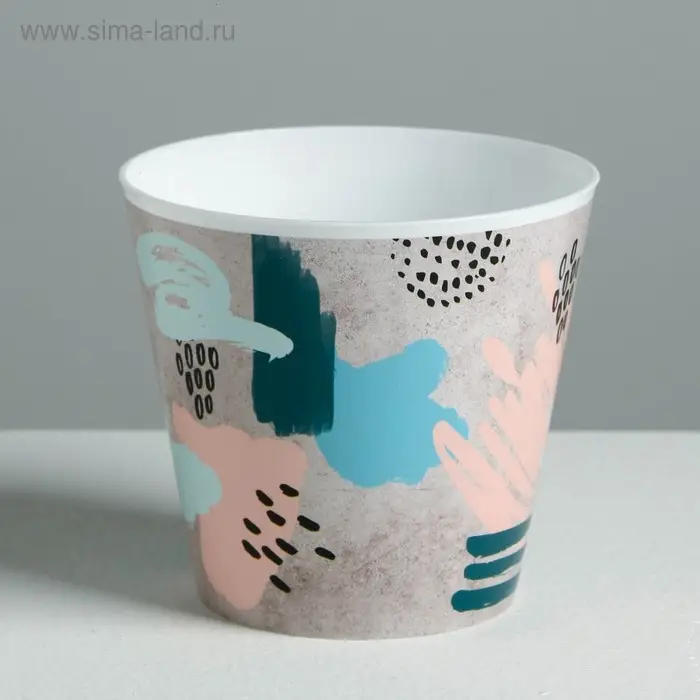 Кашпо для цветов «Яркие мазки», 0,8 л, 11 х 12 см Кашпо для цветов «Яркие мазки», 0,8 л, 11 х 12 см