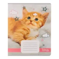 Комплект тетрадей из 10 штук, 18 листов в линию Calligrata "Домашние животные", обложка мелованный картон, ВД-лак, блок офсет, 5 видов по 2 штуки