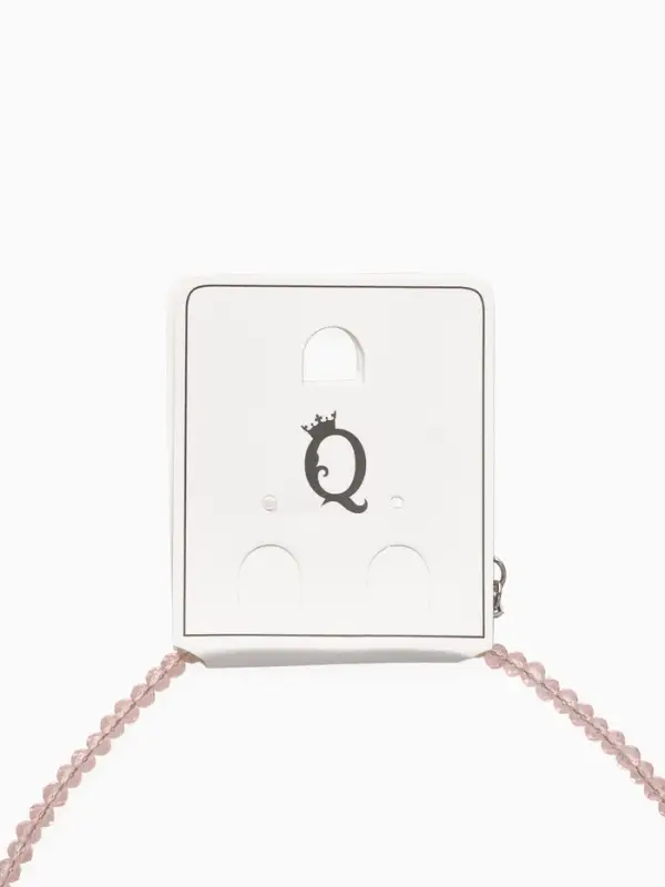 Чокер из бусин &laquo;Хрустальный бантик&raquo;, 33 см + 5 см цепочка, розовый в серебре