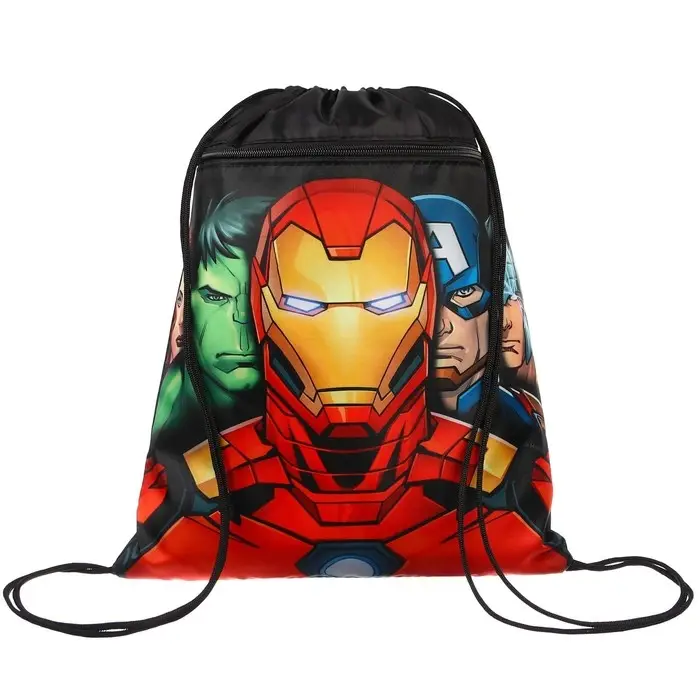 Мешок для обуви с карманом 420*350 мм, Мстители Железный человек (мягкий полиэстер, плотность 210D) Мешок для обуви с карманом 420*350 мм, Мстители Железный человек (мягкий полиэстер, плотность 210D)