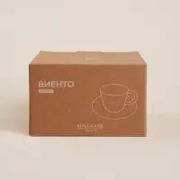 Чайная пара SL Home &laquo;Виенто&raquo;, чашка 250 мл, блюдце d=15 см, керамика, бежевая