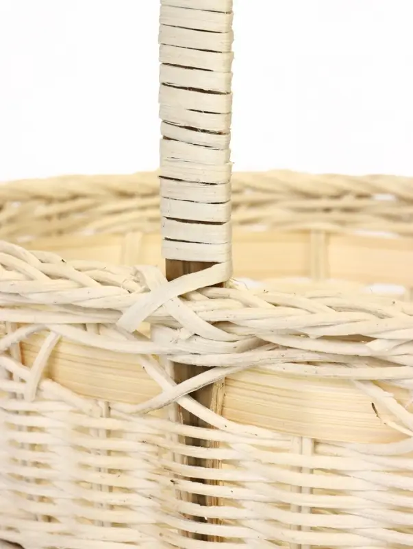 Корзина плетёная для хранения Splet, ротанг, с ручкой, бежевая, набор 3 шт.